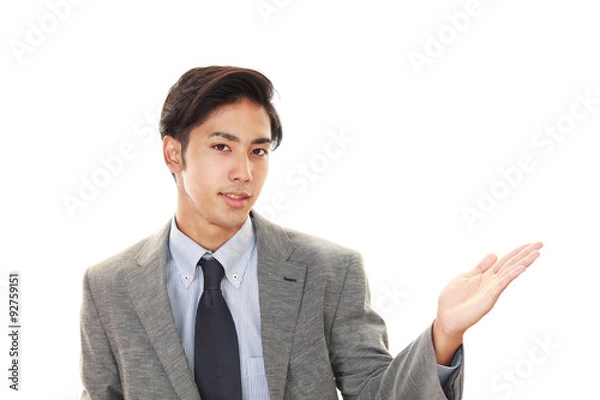 Fototapeta 案内するビジネスマン