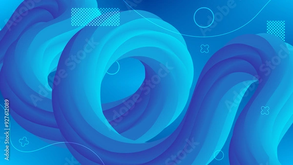 Fototapeta 8K Fluid Gradient Modern Abstract Background Liquid Color Shapes Trendy Vibrant Blend Stroke