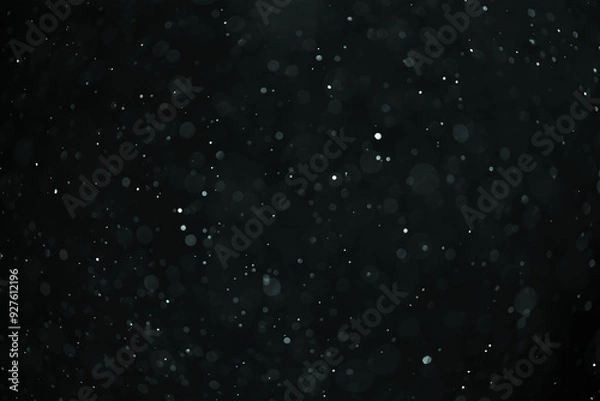 Obraz abstract real dust floating over black background for overlay