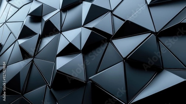 Fototapeta A futuristic 3D geometric pattern with a sleek, modern look, ideal for wallpaper or ceramic tile designs.
