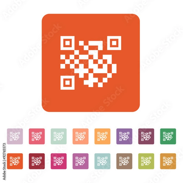 Fototapeta The QR code icon.  Link and URL symbol. Flat