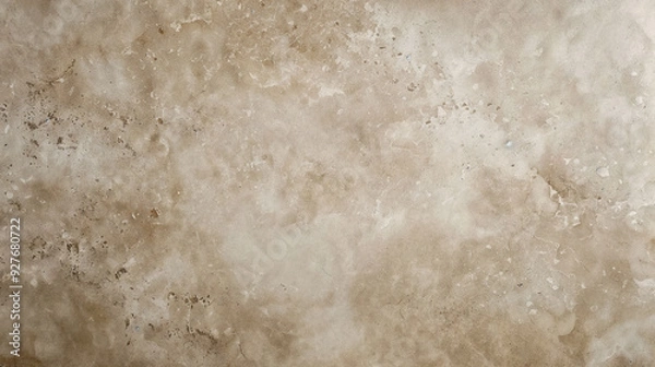 Fototapeta A close-up of a textured surface with a mottled beige color, suggesting an aged or weathered material.