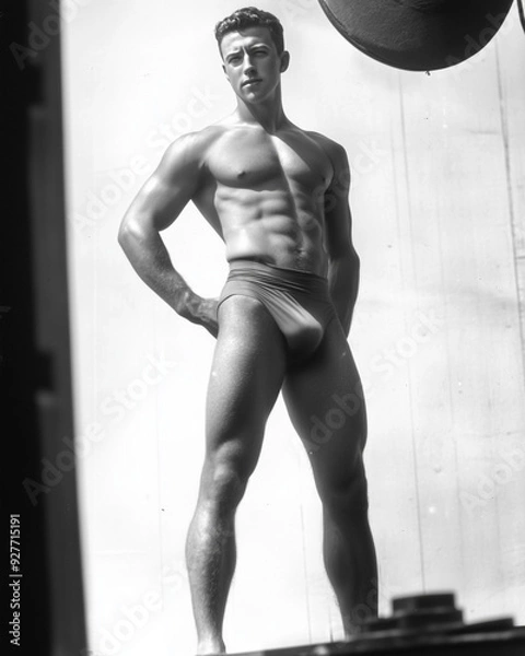 Fototapeta Ship Deck 1950s Sailor