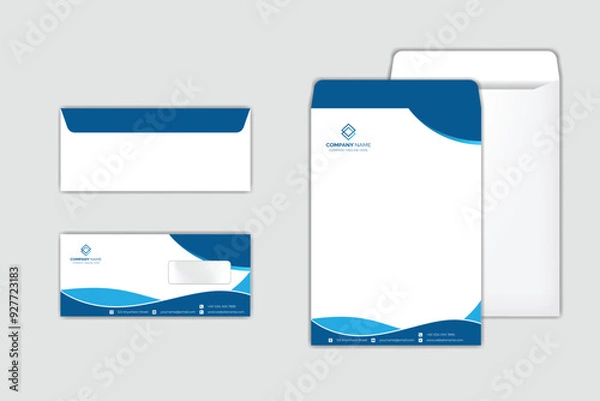 Fototapeta Corporate Envelope Design Template set