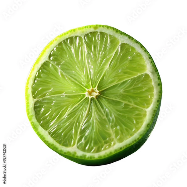 Fototapeta Juicy slice of lime isolated on transparent background png download