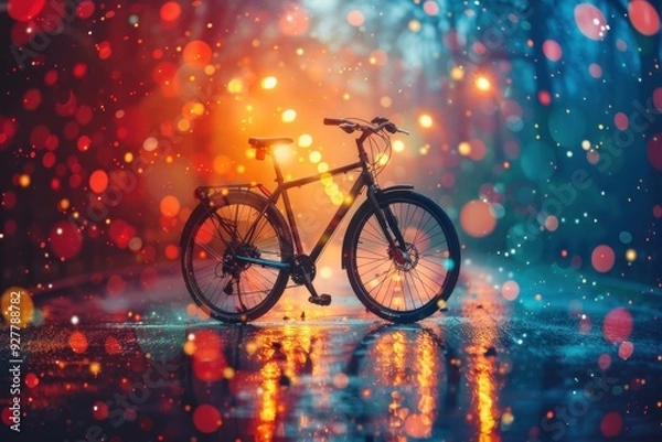 Fototapeta abstract background in colors and patterns for Cycle to School Week