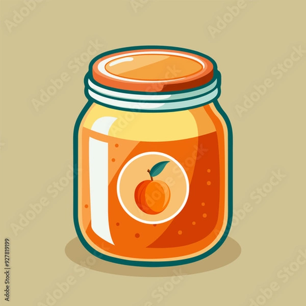 Obraz a jar of peach jam