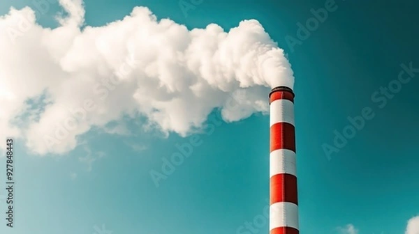 Fototapeta Smokestack in the Sky