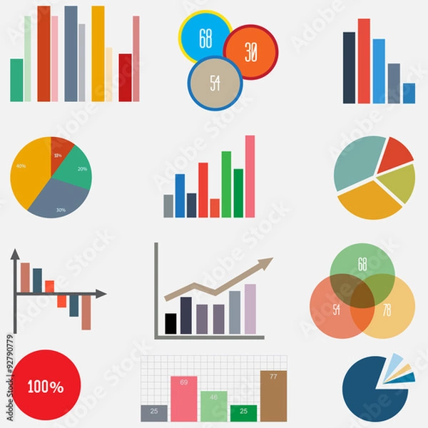 Fototapeta business diagrams and graphics