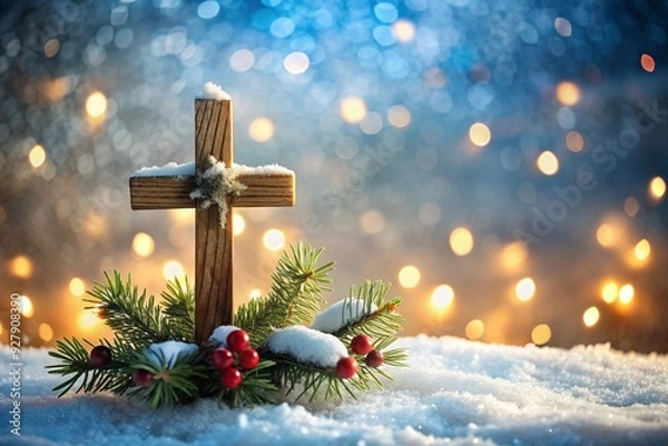 Fototapeta candles and christmas tree