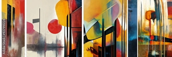 Obraz abstract background with colorful lines