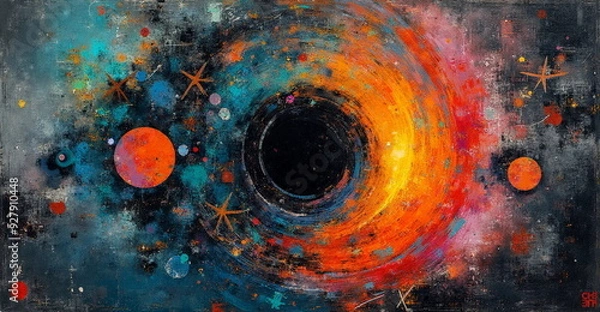 Obraz abstract background with watercolor