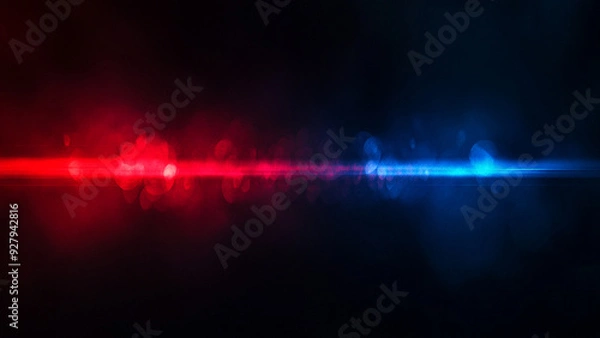 Fototapeta Focused Colors: Fitness Landing Page in Dark Red and Blue