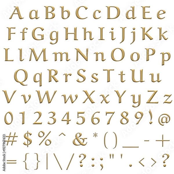 Obraz Decorative Alphabet and Numbers Set