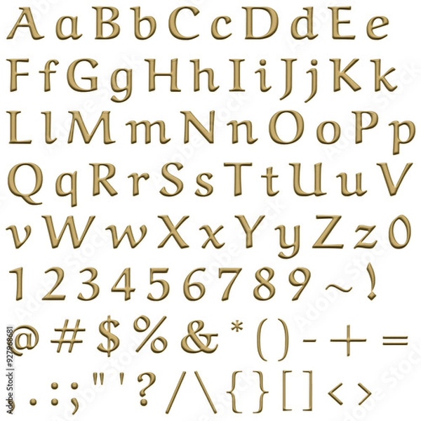 Obraz Decorative Alphabet and Numbers Set