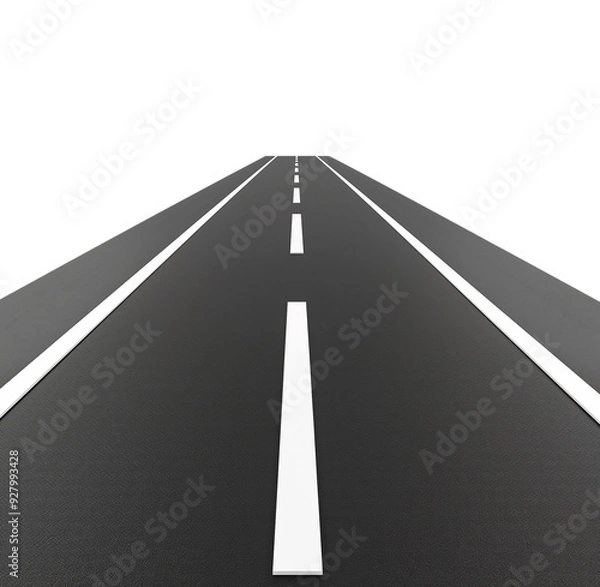 Fototapeta Road isolated over white background