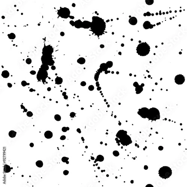 Obraz Seamless pattern. Black blots. Grunge background