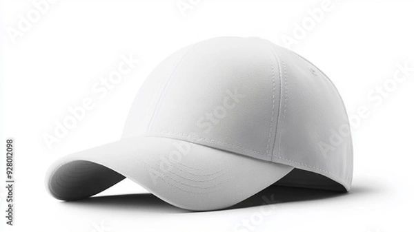 Obraz White baseball cap solid color hat
