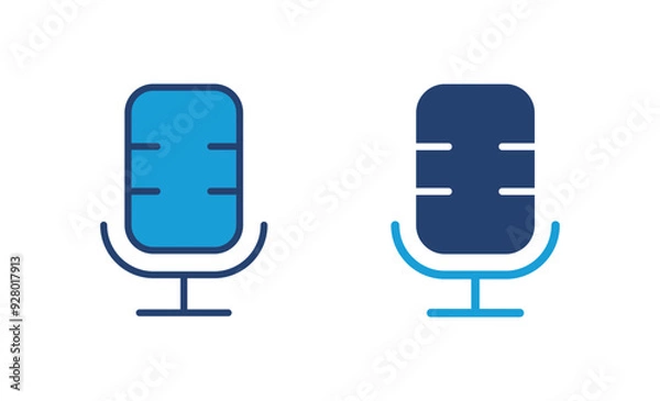 Fototapeta microphone icon vector. karaoke icon vector