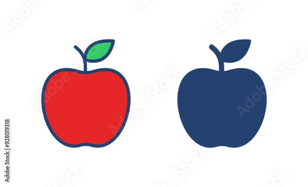 Fototapeta Apple icon vector. Apple vector icon. apple symbols for your web design.