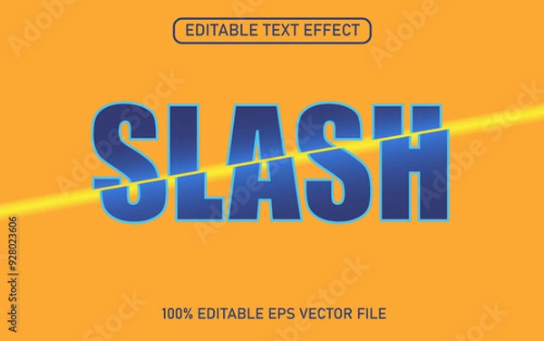 Obraz Slash editable text effect 