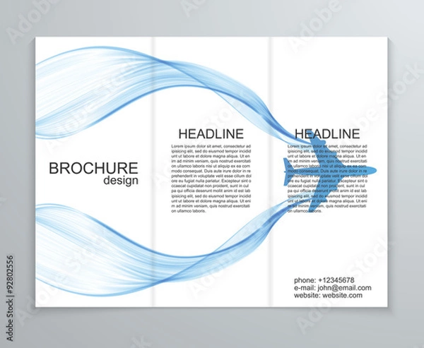 Obraz Vector abstract brochure design template.