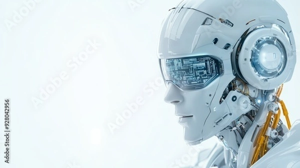 Obraz Futuristic robotic android with advanced AI technology