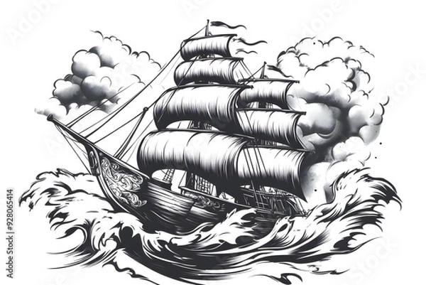 Obraz A tattoo drawing idea on a white background, featuring simple yet impactful designs. The clean lines and stark contrast create a visually striking effect, perfect for timeless and versatile artwork.