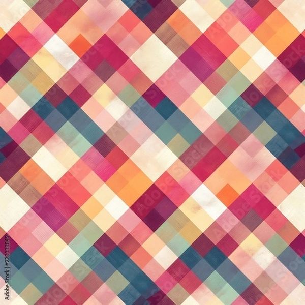 Fototapeta closeup plaid pattern effect city pastel color triangles pixel sort knee war graph signals cubic nordic inspiring