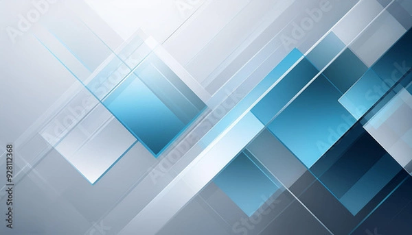 Obraz Abstract blue grey tech glossy squares background