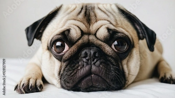 Obraz Pensive Pug's Expressive Gaze