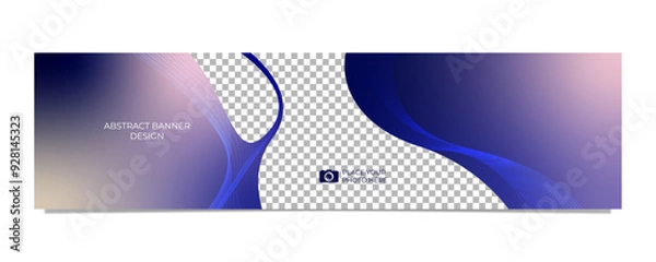 Fototapeta BANNER 70 EDITABLE ABSTRACT BANNER DESIGN WITH PHOTO INSERT OPTION - VERSATILE FOR ANY PURPOSE
