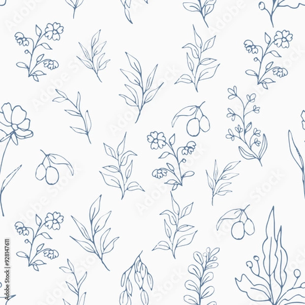 Obraz  Ethnic floral seamless pattern. floral pattern,pattern, berries pattern, beautiful festive pattern.