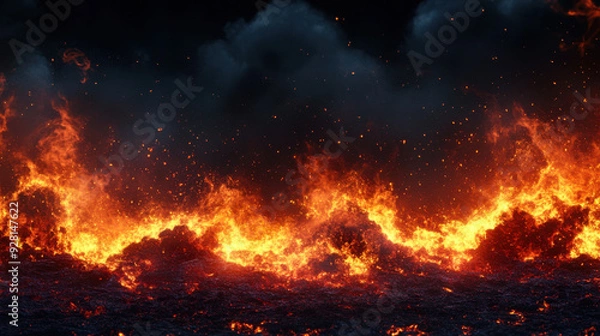 Fototapeta Lava texture fire background for graphic design.