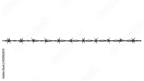 Fototapeta Razor Wire Silhouettes and Barbed Wire Metallic Border Elements on White Background,Razor wire silhouettes. Barbed wire metallic border elements, barb wire set, barb wire icon.
png white background 