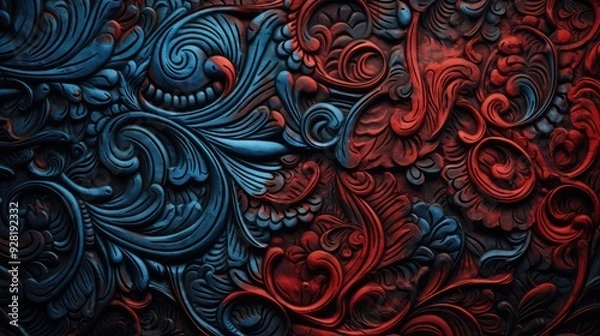 Fototapeta detail red and blue backgrounds