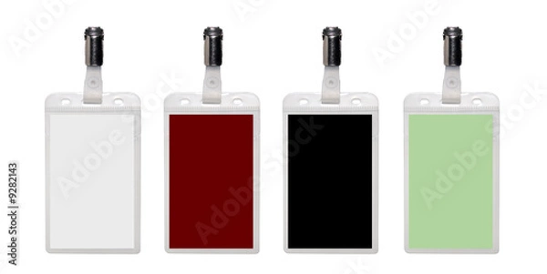 Obraz Name badges isolated on a white background