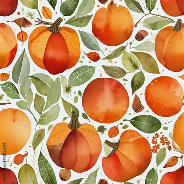 Obraz Autumn Harvest Seamless Pattern