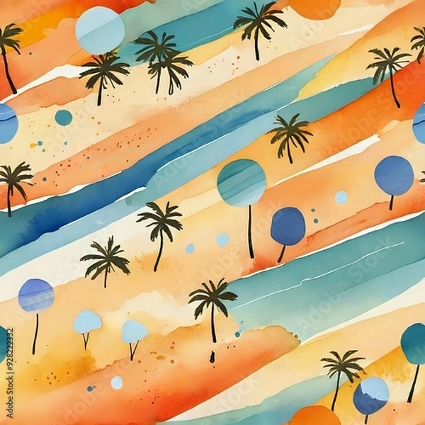 Obraz Vibrant Ocean Beach Scene Wallpaper