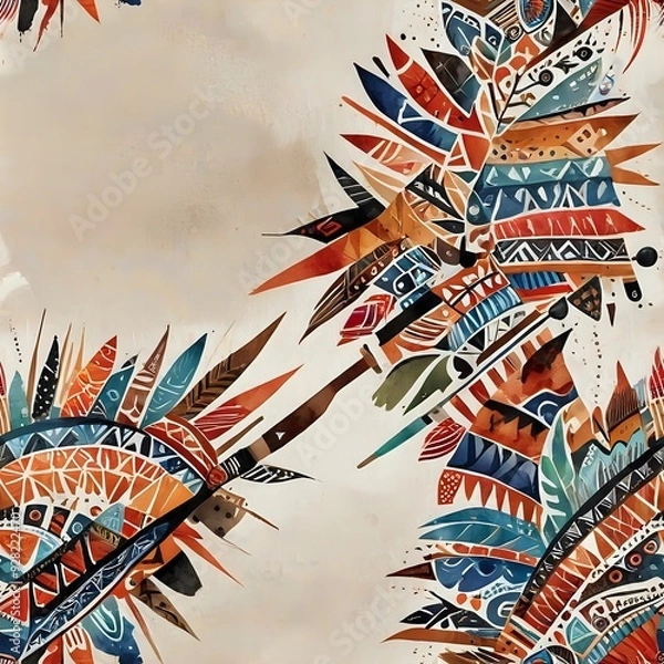 Obraz Colorful Tribal Pattern Artwork
