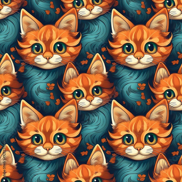 Obraz pattern with funny cats