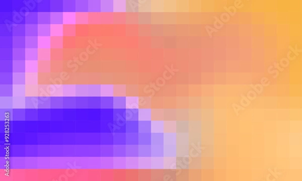 Fototapeta Vector abstract and colorful pixel background