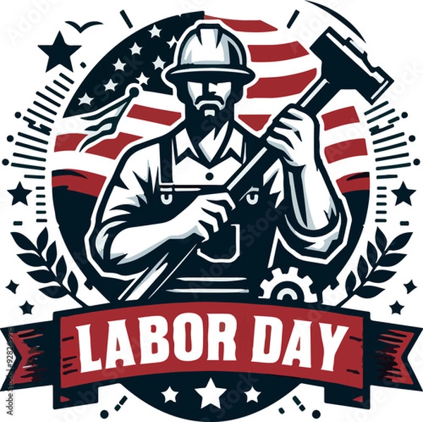 Obraz Labor day vector Illustration