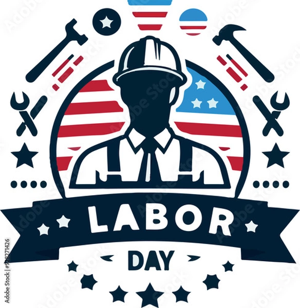 Fototapeta Labor day vector Illustration