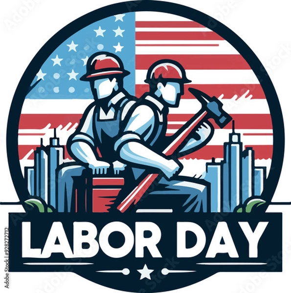 Fototapeta Labor day vector Illustration