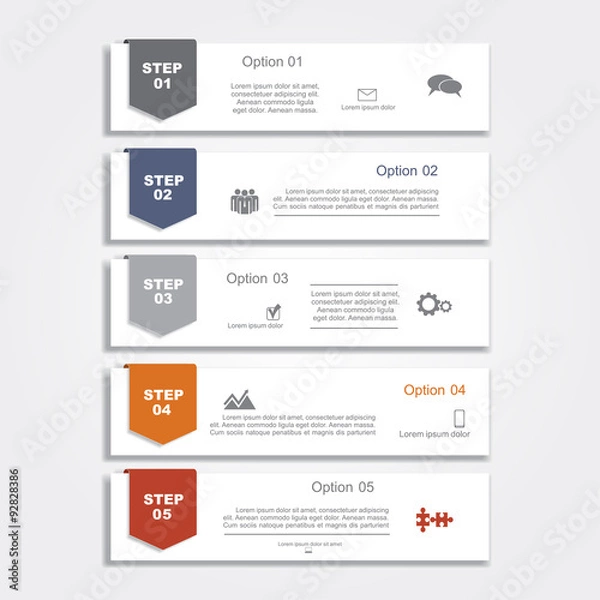 Fototapeta Infographic report template layout. Vector illustration