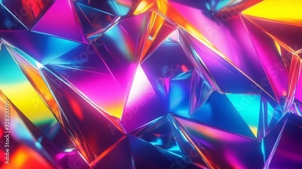 Obraz Abstract Geometric Shapes with Vibrant Colors