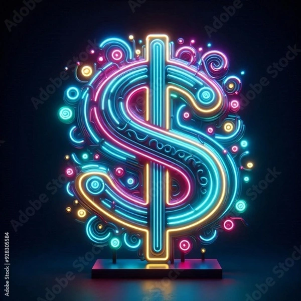 Fototapeta 3D Neon Design