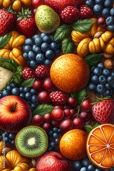 Fototapeta October World Food Day illustrations in 3D cartoon style with a focus on meals, fruits, and vegetables on an isolated background.