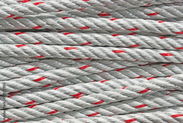 Obraz red rope close-up for background and texture